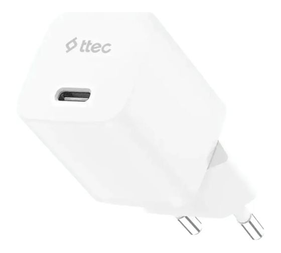 Сетевое зарядное устройство TTEC SmartCharger GAN 30W PD USB-C Travel Fast Charger. Цвет: белый 2SCG30B
