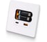 Зарядное устройство DORI 2 кабеля Type-C + USB-A + Type-C, белый 53303 1