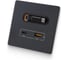 Зарядное устройство DORI кабель Type-C + USB-A + Type-C, черный 53297 1