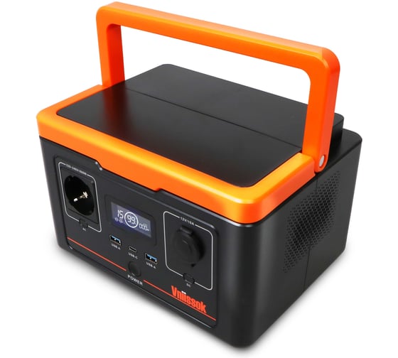 Аккумуляторная портативная электростанция Vniissok V-600 256Втч, 600/1200Вт, 20000мАч/12.8В V1015