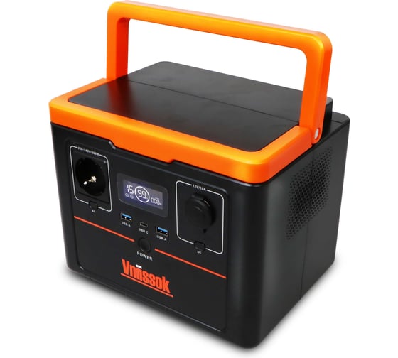 Аккумуляторная портативная электростанция Vniissok V-600PRO 512Втч, 600/1200Вт, 40000 мАч/12.8В V1016