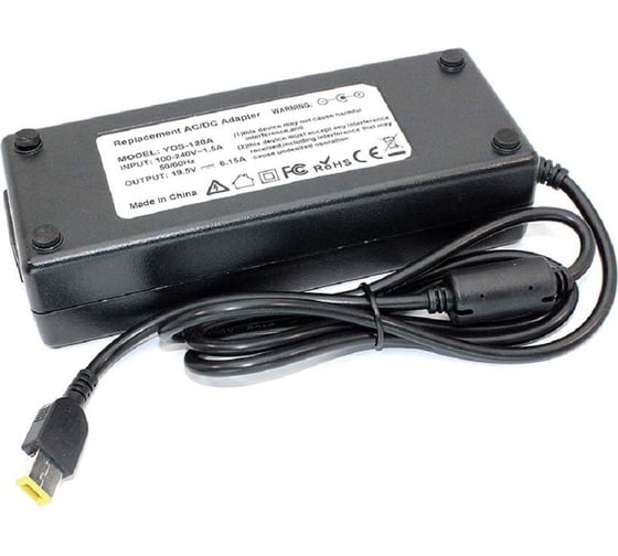 Блок питания для ноутбуков Lenovo ОЕМ 19.5V 6.15A Rectangle прямоугольный 079449