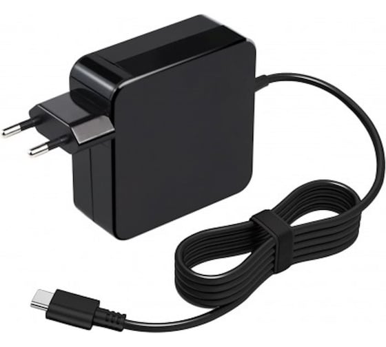 Универсальный блок питания KS-is PD USB-C от электрической сети 65Вт, черный корпус KS-451L1B