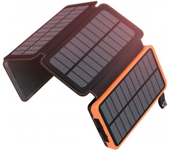 Внешний аккумулятор KS-is power bank со встроенной солнечной панелью Solezz 10000мАч KS-332Orange
