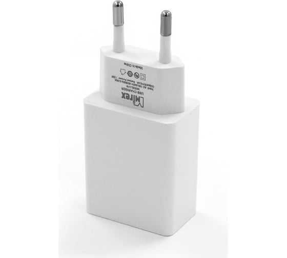 Сетевое зарядное устройство Mirex U16, 1хUSB-А, 2.4А, белый, в коробке 13701-U16EWH