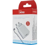 Сетевое зарядное устройство Mirex U16t, 1хUSB-А, 2.4А + кабель AM-Type-C 1 м, белый, в коробке 13701-U16TWH