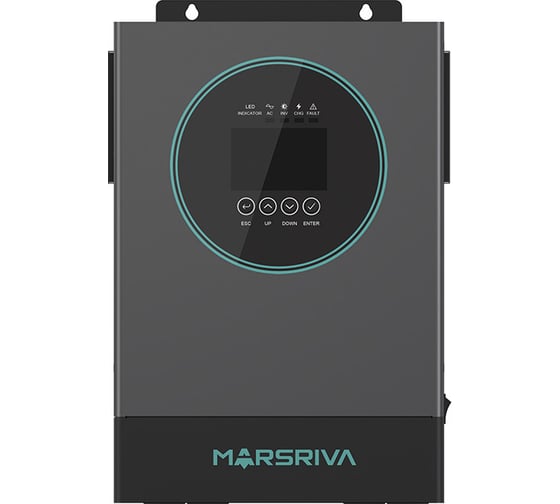 Инвертор солнечный автономный Marsriva 1.2 кВт, 12 В, MPPT 800 Вт/115 В/18 А, RS485/CAN/RS232, IP20 MR-SPF1.2K-LP1-TL20E