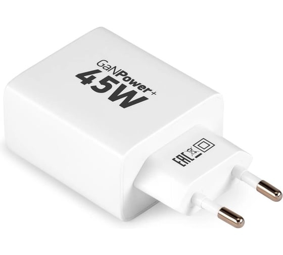 Сетевое зарядное устройство универсальное DIGMA Pro DPW4A 45W 3A (PD+QC) USB-C/USB-A белый (DPW4A5GX11WH) 2030992