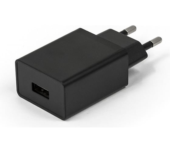 Сетевое зарядное устройство Mirex U16i, 1хUSB-А, 2.4А + кабель AM-8pin 1 м, черный, в коробке 13701-U16iBK
