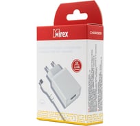 Сетевое зарядное устройство Mirex U16m, 1хUSB-А, 2.4А + кабель AM-microBM 1 м, белый, в коробке 13701-U16MWH