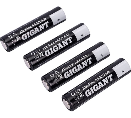 Батарейка Gigant Alkaline ААА/LR03 блистер 4 шт. GBA-3A-4