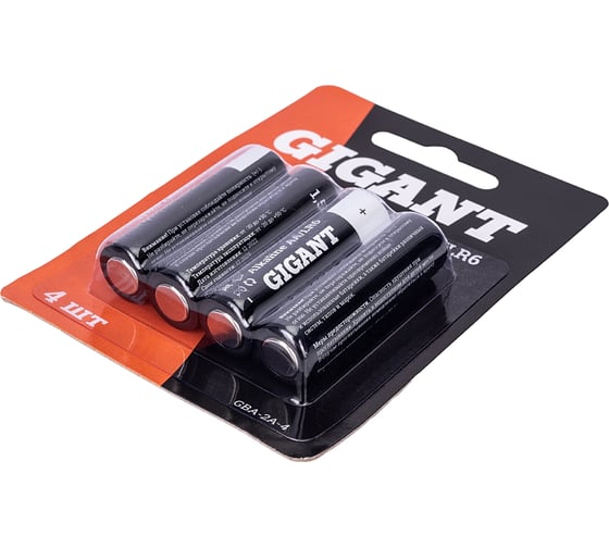 Батарейка Gigant Alkaline АА/LR6 блистер 4 шт. GBA-2A-4