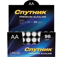 Элемент питания Спутник комплект 96 шт. PREM ALKALINE LR6/4S/96