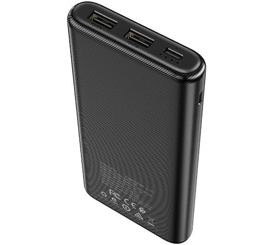 Внешний аккумулятор Borofone BT31 Winner беспроводная зарядка 5W 10000mAh, черный 762716