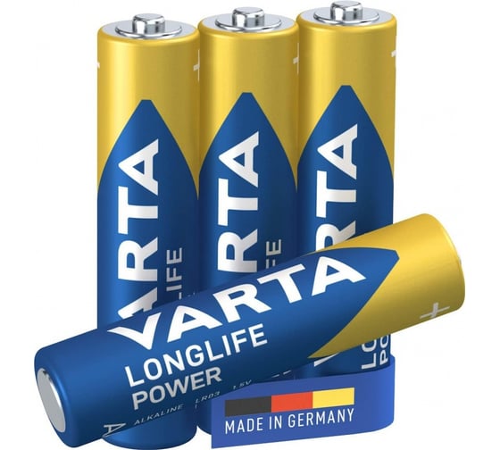 Элемент питания VARTA Longlife Power LR03/AAA BL24 4903121134 RPL00888