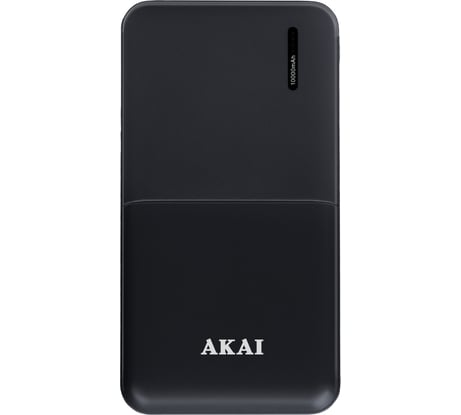 Внешний аккумулятор AKAI BE-10001B, 10 000 maH, порт Type-C черный BE-10001BTC