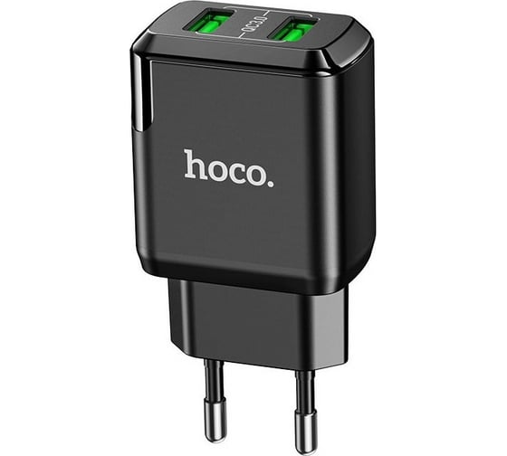 Зарядное устройство Hoco N6 Charmer QC3.0, 18W, два порта USB, 5V, 3.0A, черный 814229
