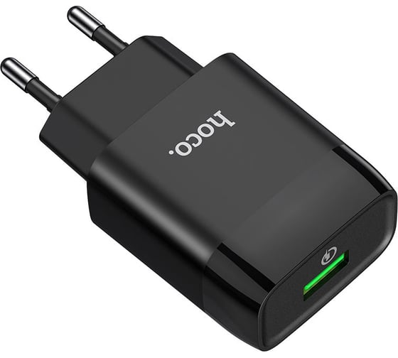 Зарядное устройство Hoco C72Q Glorious QC3.0 один USB порт, черный 801018