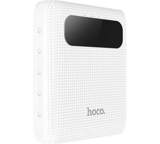 Портативный аккумулятор Hoco B20-10000, 10000мА/ч,USB, 2.1A, белый 6957531049630