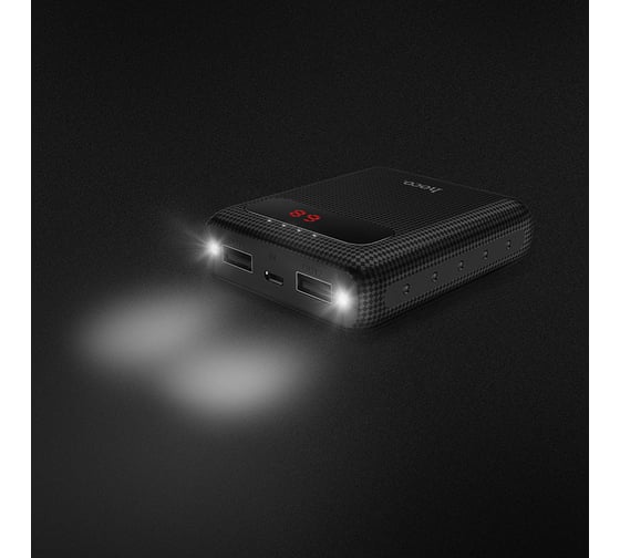 Портативный аккумулятор Hoco B20-10000, 10000мА/ч,USB, 2.1A, белый 6957531049630