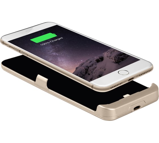 Чехол-аккумулятор Interstep 3000мАч+8пин кабель Li-Pol для iPhone7 Gold, B210, 48525 1