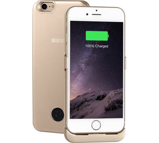 Чехол-аккумулятор Interstep 3000мАч+8пин кабель Li-Pol для iPhone7 Gold, B210, 48525