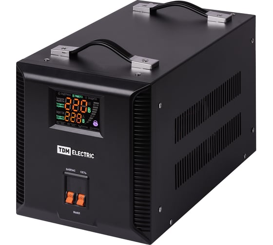 Стабилизатор напряжения TDM ELECTRIC БСР1-12,0 кВА электронный, переносной SQ1201-0039