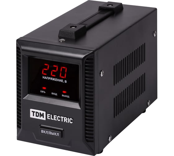 Стабилизатор напряжения TDM ELECTRIC БСР1-0,5 кВА, электронный, переносной SQ1201-0031
