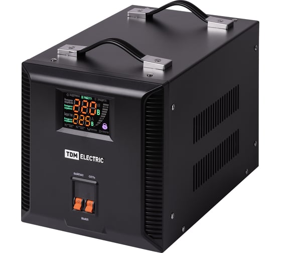 Стабилизатор напряжения TDM ELECTRIC БСР1-5,0 кВА электронный, переносной SQ1201-0036