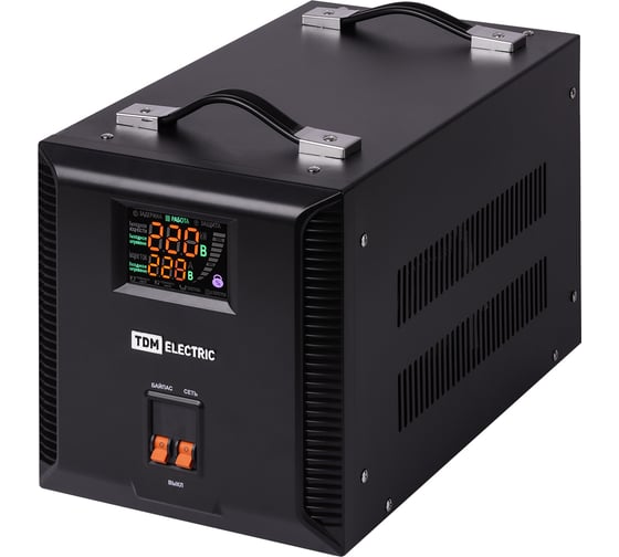 Стабилизатор напряжения TDM ELECTRIC БСР1-8,0 кВА электронный, переносной SQ1201-0037