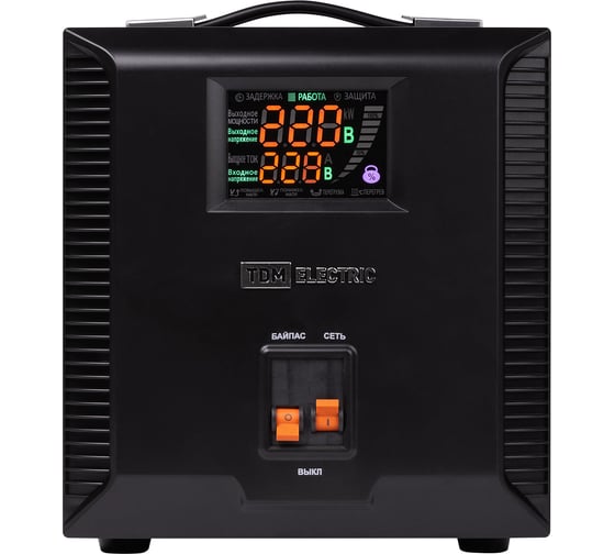 Стабилизатор напряжения TDM ELECTRIC БСР1-8,0 кВА электронный, переносной SQ1201-0037
