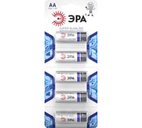 Батарейки ЭРА LR6-5BL Strip SUPER Alkaline, Б0014475
