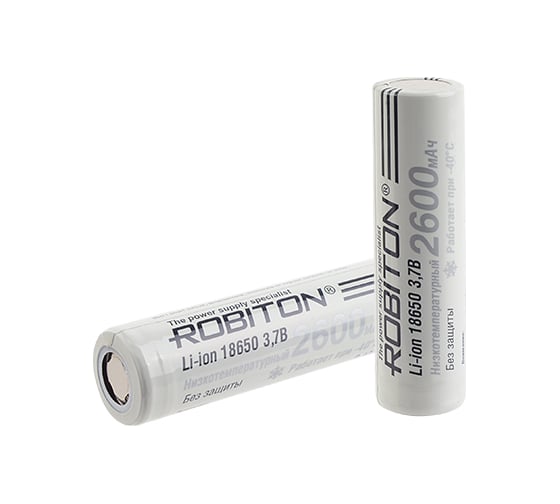 Аккумулятор Robiton LI186NP2600LT 35А (INR18650-P26A) низкотемпературный без защиты PK1 17652