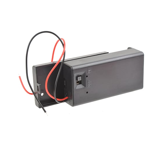 Отсек для элементов питания Robiton Bh1x9V/switch с выключателем и двумя проводами PK1 16518