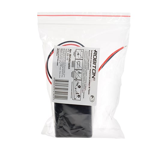 Отсек для элементов питания Robiton Bh1x9V/switch с выключателем и двумя проводами PK1 16518