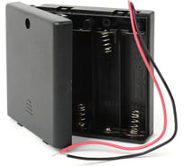 Отсек для элементов питания Robiton Bh4xAA/switch с выключателем и двумя проводами PH1 13127