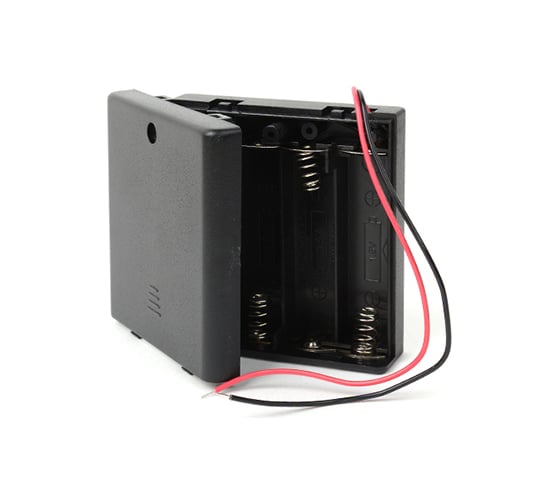 Отсек для элементов питания Robiton Bh4xAA/switch с выключателем и двумя проводами PH1 13127