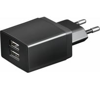 Универсальное сетевое зарядное устройство AKAI 2 USB 2.1A черный CH-6C03B