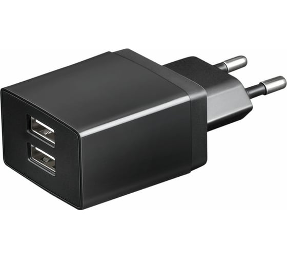 Универсальное сетевое зарядное устройство AKAI 2 USB 2.1A черный CH-6C03B