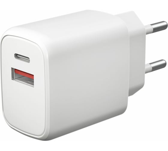 Универсальное сетевое зарядное устройство AKAI CH-6A14 PD20W + QC3.0 18W, 1xType C, 1xUSB A белый CH-6A14W 1
