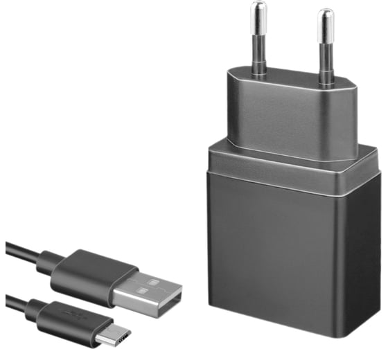 Универсальное сетевое зарядное устройство AKAI CH-6A05 2 USB 2.1A + кабель micro USB черный CH-6A05B