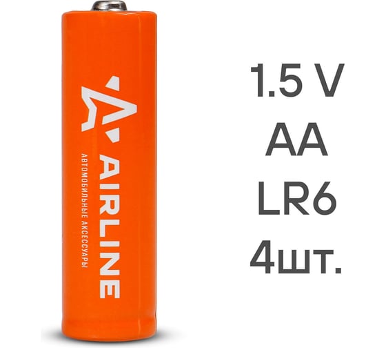 Батарейки AIRLINE LR6/AA щелочные 4 шт. AA-040
