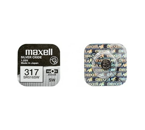 Серебряно-цинковая батарейка Maxell SR-516SW 317 1PC 0% Hg 18293100 1