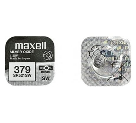 Серебряно-цинковая батарейка Maxell SR-521SW 379 1PC 0% Hg 18293000