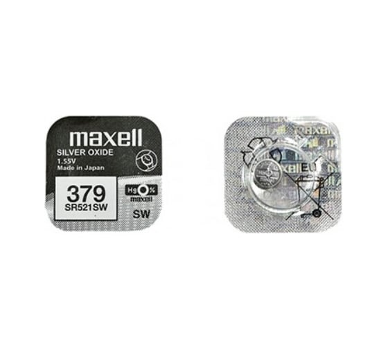 Серебряно-цинковая батарейка Maxell SR-521SW 379 1PC 0% Hg 18293000 1