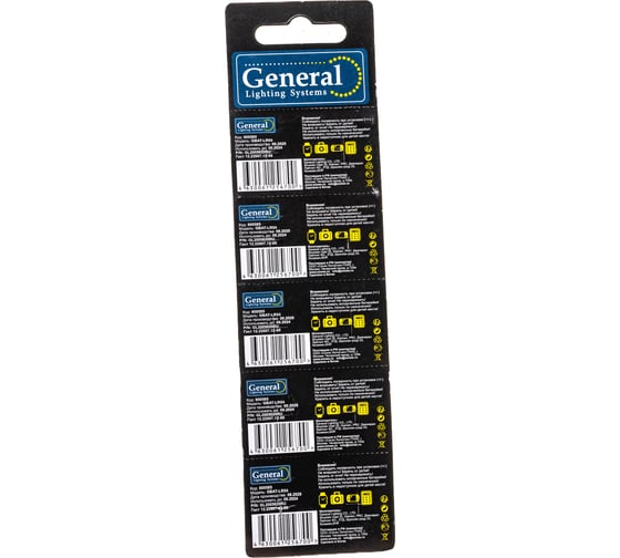 Батарейка General Lighting Systems GBAT-LR54 (AG10) кнопочная щелочная 800585