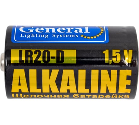 Батарейка General Lighting Systems GBAT-LR20 (D) щелочная 2pcs/shr 800579