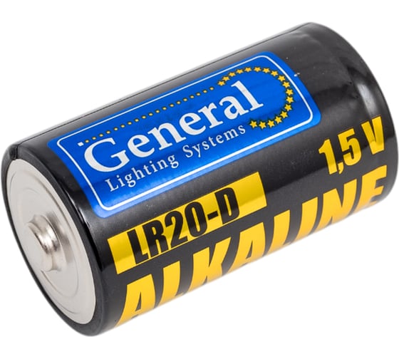 Батарейка General Lighting Systems GBAT-LR20 (D) щелочная 2pcs/shr 800579