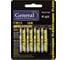 Батарейка General Lighting Systems GBAT-LR6 AA щелочная 4pcs/blister (4/48/576) 800590 1
