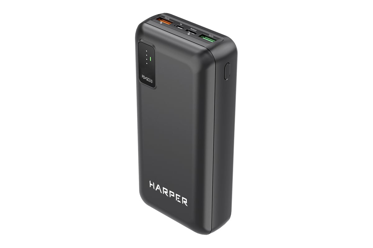 Внешний аккумулятор Harper Power Bank PB-0030 black H00003261 - выгодная  цена, отзывы, характеристики, фото - купить в Москве и РФ